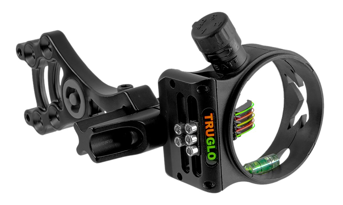 Truglo Storm 0.019 TFO 5 Pin Ambidextrous Black Bow Sight with Rheostat Lig