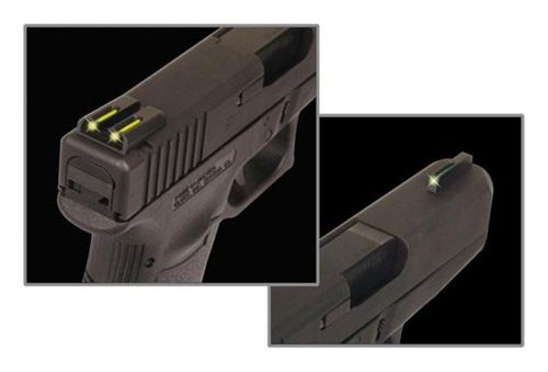 TRUGLO Brite-Site TFO Green, Rear Yellow Glock 42 Handgun Sight (TG131GT1B) view 2
