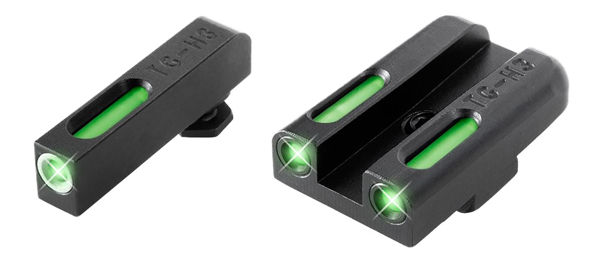 Truglo TG13GL3A TFX Green Fiber Optic/Tritium Front/ Rear/ Black Nitride Fo