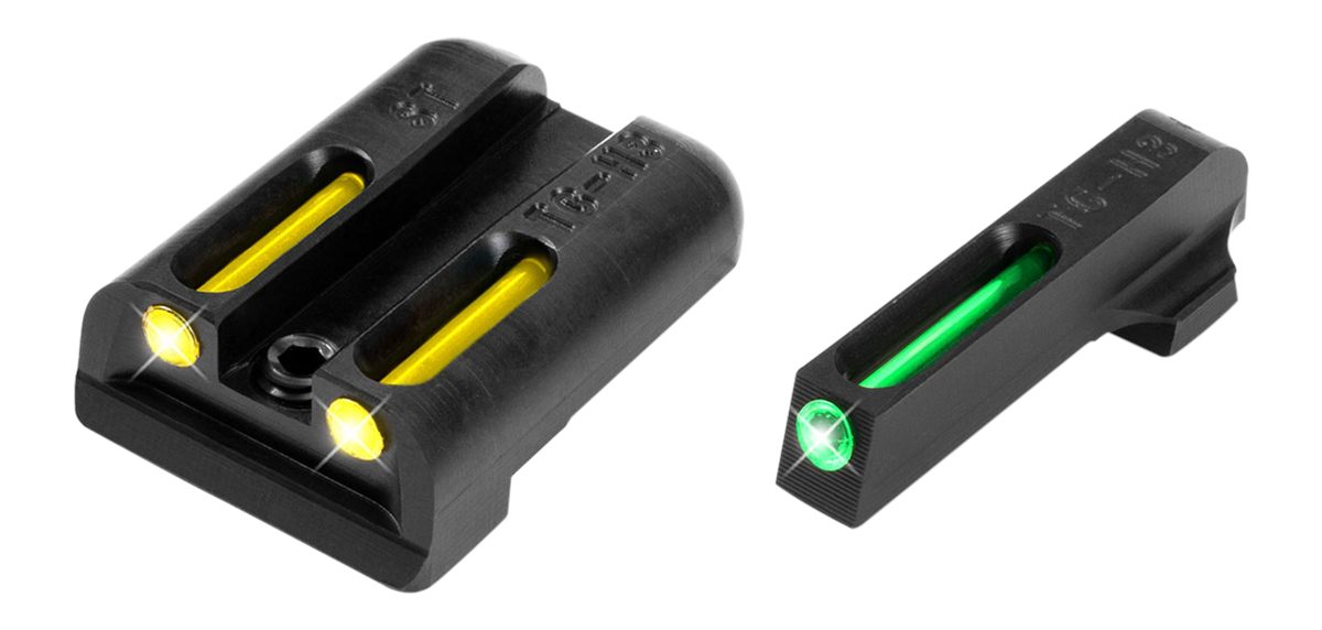 Truglo TG131ST2Y TFO Green/Tritium/Fiber Optic Front Sight-Yellow/Tritium/F