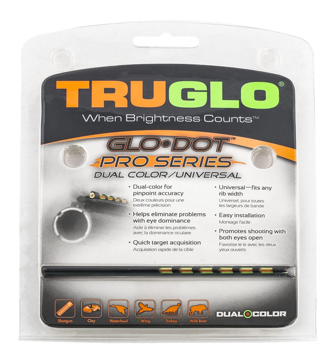 Truglo Pro-Series Glo-Dot Front Sight Universal Fits Shotgun with Vent Rib