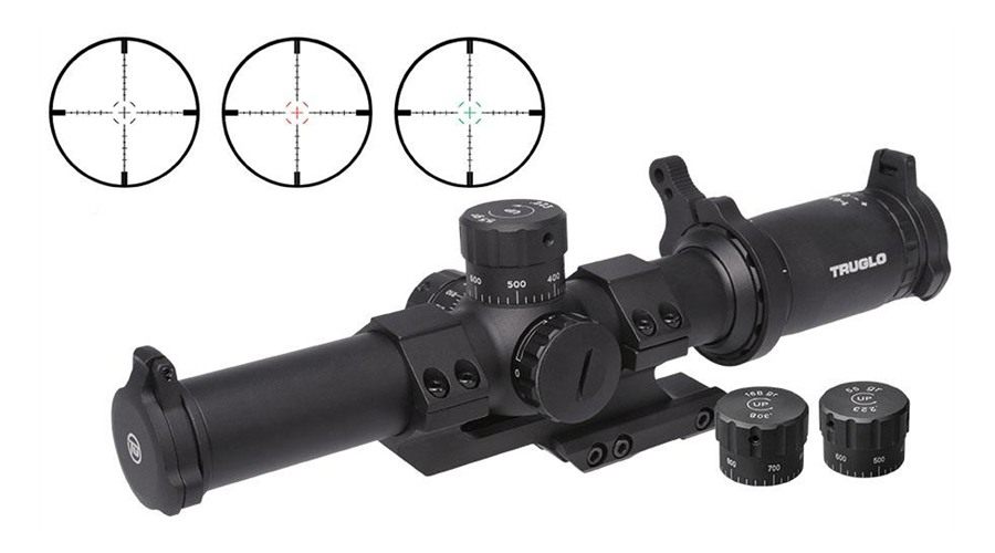 Truglo TG8516TL Tru-Brite 30 1-6x 24mm Objective Wide FOV 30mm Tube Black M view 3