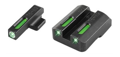 Truglo TG13WA2A TFX Black | Green Tritium Fiber Optic White Outline Front S view 2