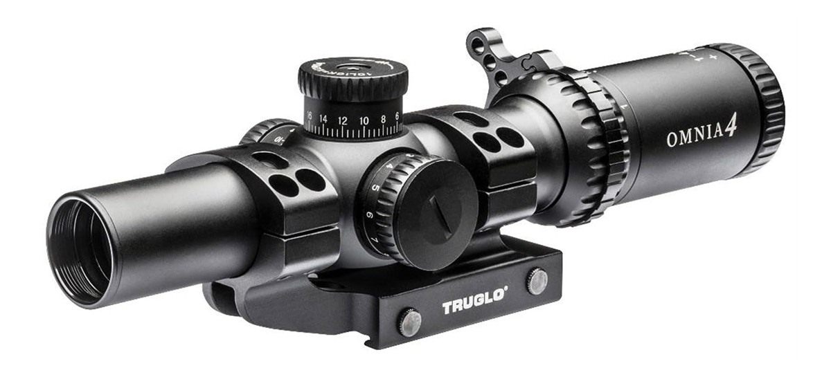 Truglo Omnia Tactical Rifle Scope Low Power Variable Optic, 1-4 x 24mm, Bla