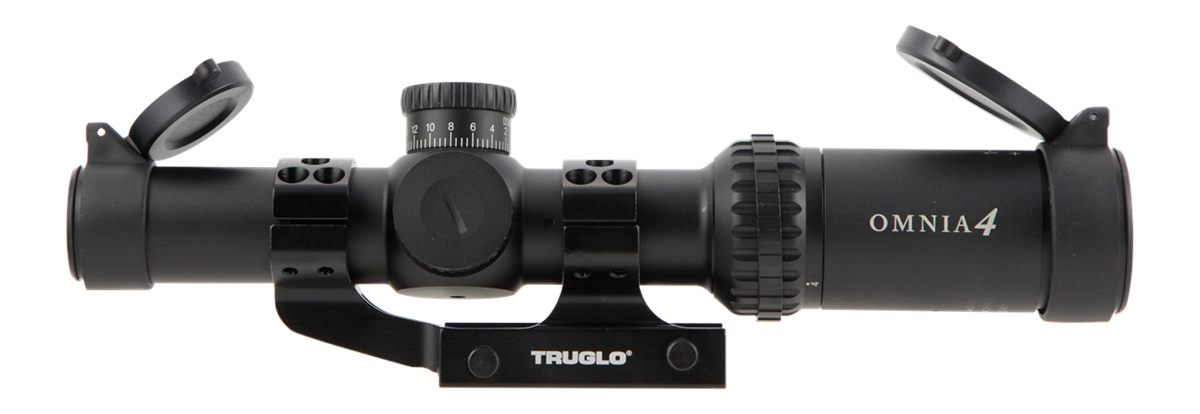 Truglo Omnia Tactical Rifle Scope Low Power Variable Optic, 1-4 x 24mm, Bla view 2