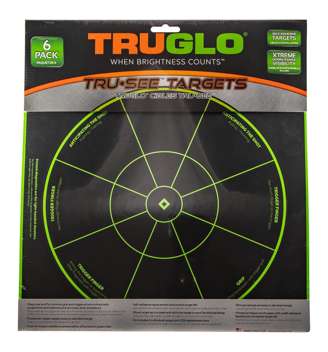 Truglo 12X12 Tru-See Handgun Diagnostic Bright Fluorescent Self-Adhesive Hi view 2