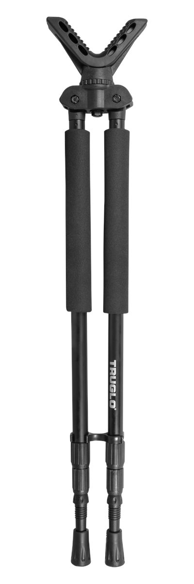 Truglo TG8920XB Solid-Shot Bipod 21-40in Collapsible Black Aluminum, Rubber