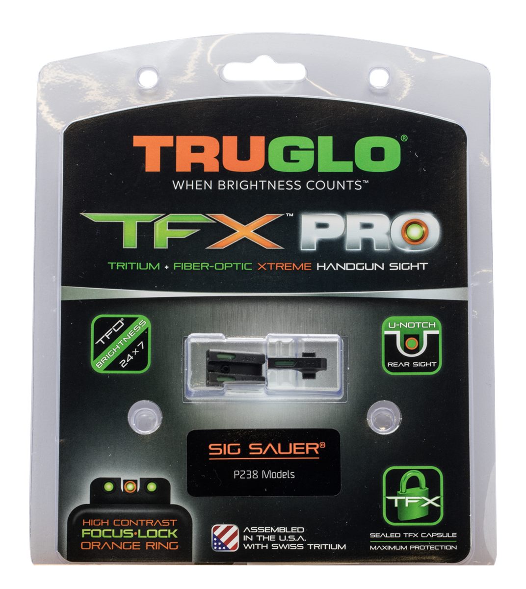 Truglo Handgun Sights, TFX 2386/6 Set PRO ORN (TG13SG3PC) view 2