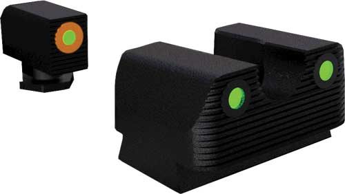 Rival Arms RA1A231G Night Sights for G17/G19 Green Tritium Orange Outline F view 2