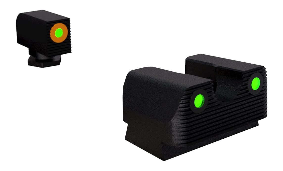 Rival Arms RA2A231G Night Sights for G42/G43/G48 Green Tritium Orange Outli