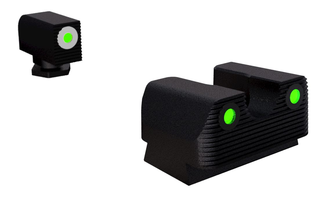 Rival Arms RA2B231G Night Sights for G42/G43/G48 Green Tritium White Outlin