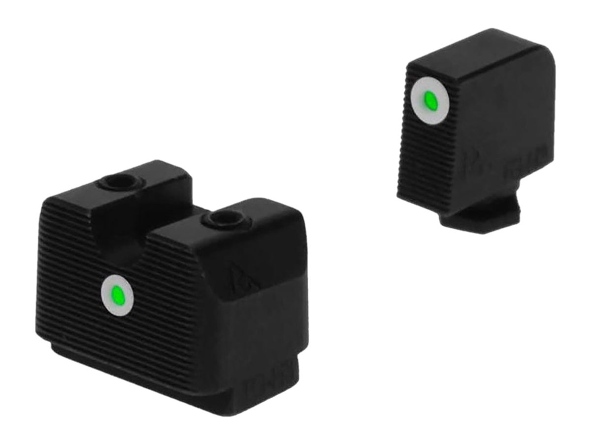 Rival Arms RA4B231G In-Line MOS Night Sights for G17/G19 Green Tritium Whit