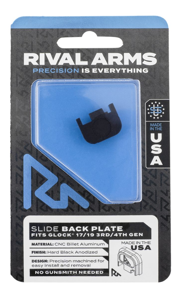 Rival Arms RA43G001A Slide Back Cover Plate Double Stack Black Anodized Alu
