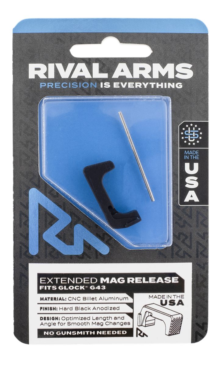 Rival Arms RA72G003A Magazine Release Extended Black Anodized Aluminum for