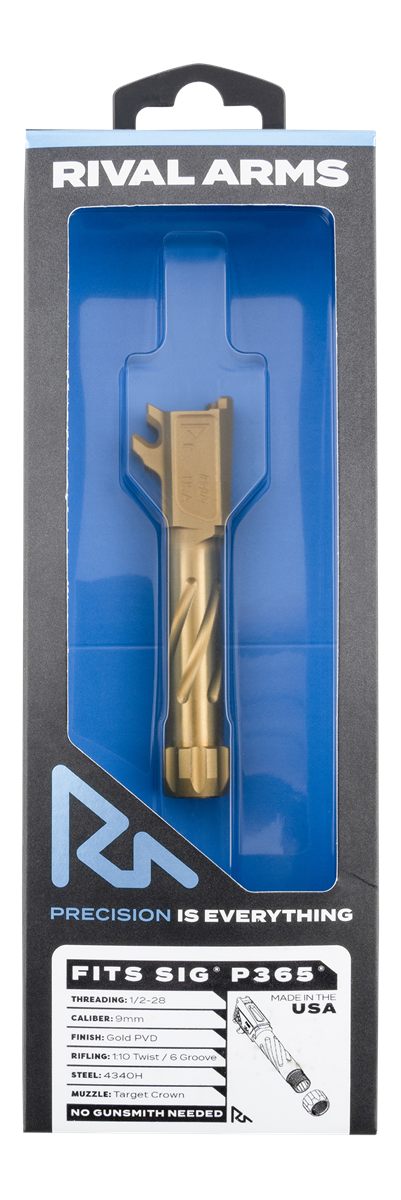 Rival Arms RA20P002E Precision Match Grade 9mm Luger 3.10in Fluted Threaded