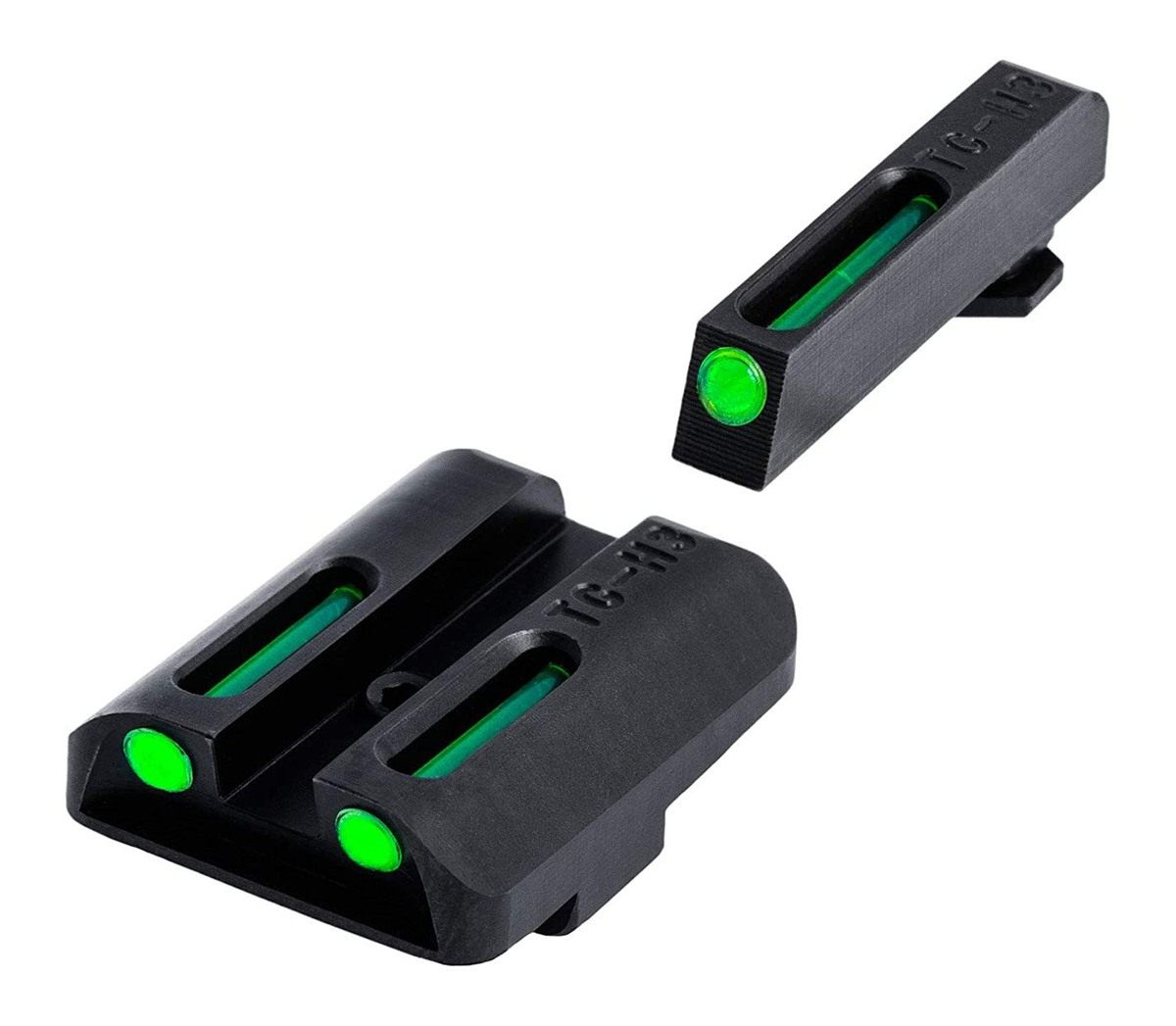 Truglo TFO Tritium Fiber Optic Handgun Laser Sight Accessories Set with Rea