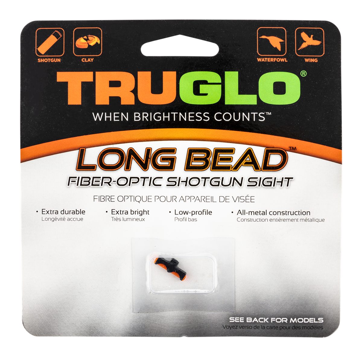 TRUGLO Long Bead Fiber Optic Sight 6-48 Red