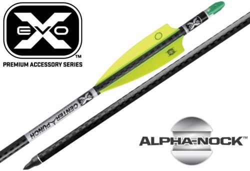 TEN Point EVO-X CenterPunch Carbon Arrows 20in with Molded Alpha Nocks 6/pk view 2