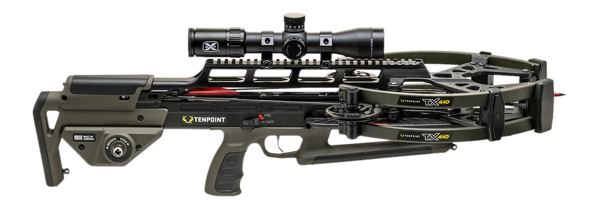 Ten Point TX 440 ACUslide Maxx EVO-X Elite Black Scope Moss Green