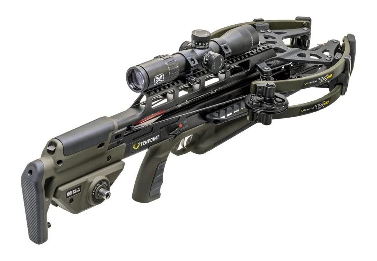 Ten Point TX 440 ACUslide Maxx EVO-X Elite Black Scope Moss Green view 2