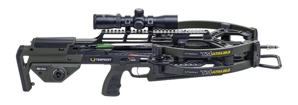 Tenpoint Crossbow Technologies TX Ultra 26.5 ACUslide Maxx Moss Green with view 2