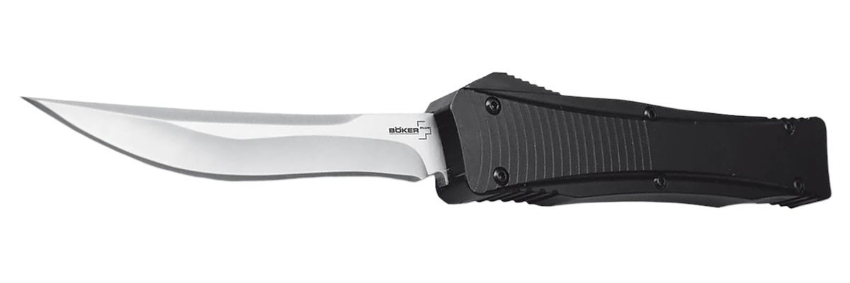 Boker USA 06EX243 3.35in Plain D2 Steel Blade Black Aluminum Handle