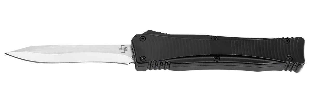 Boker USA 06EX245 Falcon 2.0 Pocket 3.35in Plain D2 Steel Blade Black Alumi