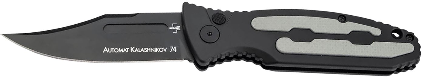 Boker USA 01KALS136 Kalashnikov 3.35in Clip Point Plain Black D2 Steel Blad
