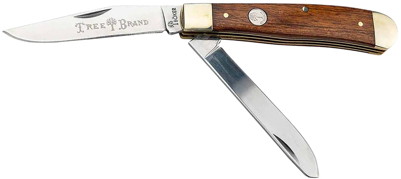 Boker USA 110832 Trapper 2.0 Clip Point/Spey Plain D2 Steel Blade Rosewood