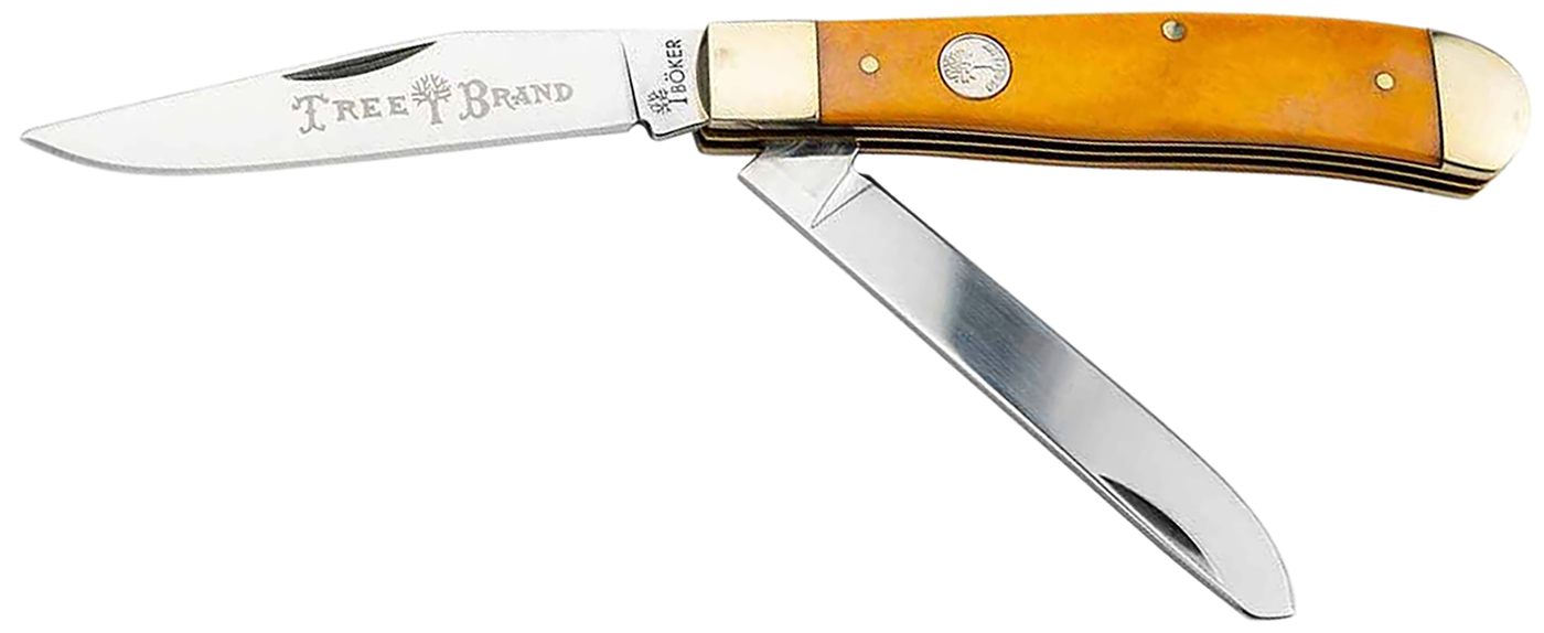 Boker USA 110835 Trapper Traditional Clip Point/Spey Plain D2 Steel Blade S