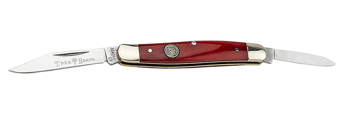 Boker USA 110844 Pen Knife Traditional Plain D2 Steel Blade Smooth Red Bone