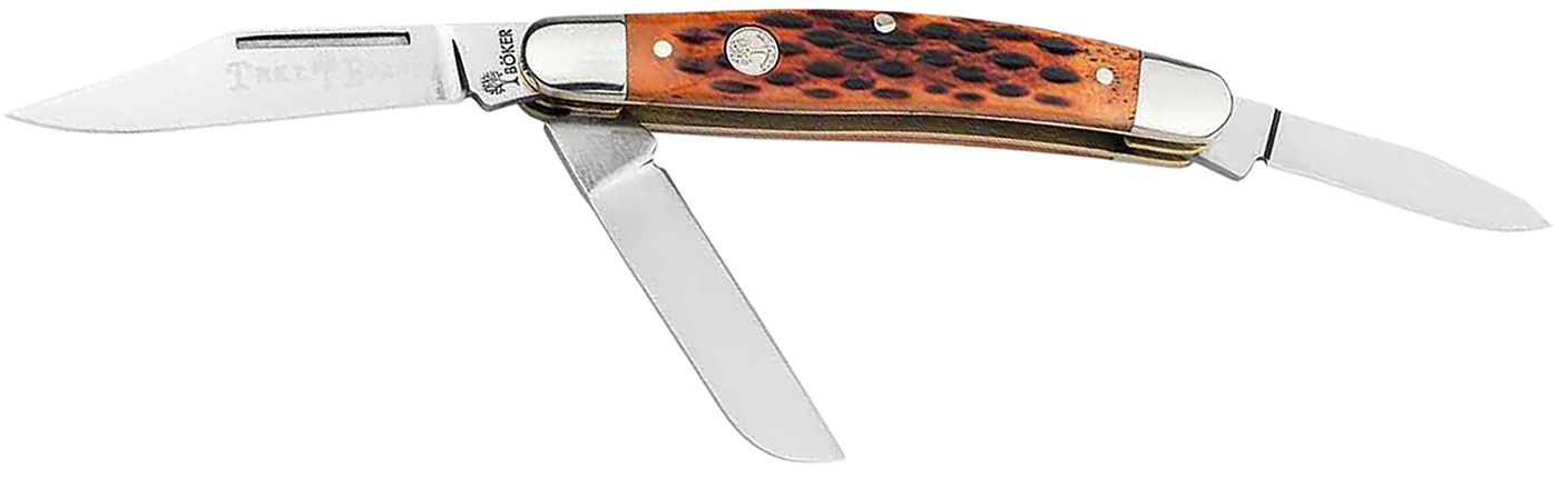 Boker USA 110852 Stockman Traditional Medium Clip Point/Sheepsfoot/Spey Pla