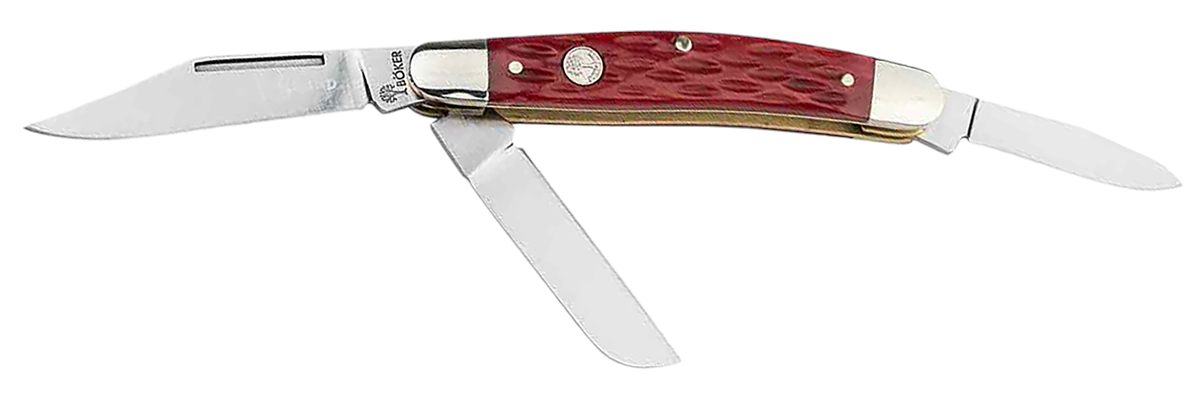 Boker USA 110855 Stockman Traditional Medium Clip Point/Sheepsfoot/Spey Pla
