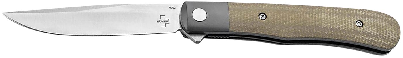 Boker USA 01BO930 Trapper 3.23in Plain Nitro-V Blade Micarta Handle