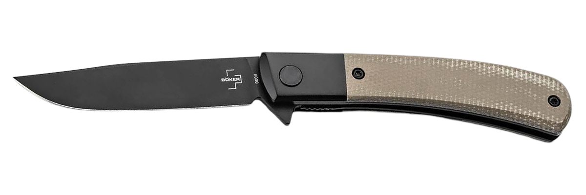 Boker USA 01BO931 Modern Gentleman 2.95in Plain Black Nitro-V Blade Green M