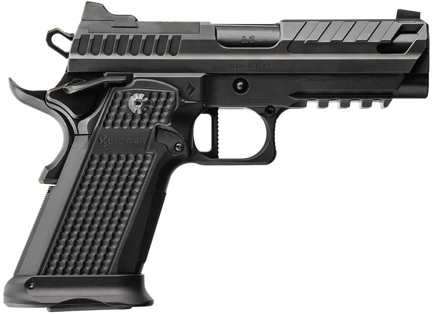 Fusion Firearms XP9BLK Pro 9mm Luger 17+1 4in Black Tennifer Bull Barrel, O