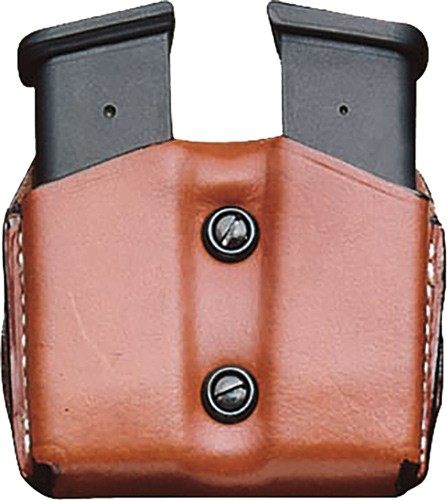 DESANTIS DOUBLE MAG POUCH OWB LTHR FITS GLOCK 17/19/23/22 TN