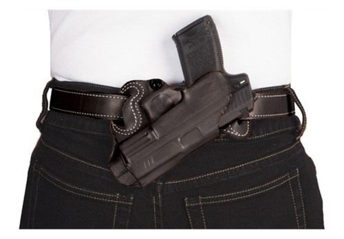DESANTIS SMALL OF BACK HOLSTER RH OWB LTHR FOR GLOCK 17/19 BL