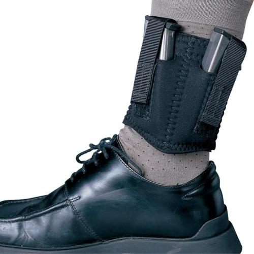 Desantis Gunhide N81BJZZZ0 Ankle Double Mag Pouch Black Neoprene Compatible