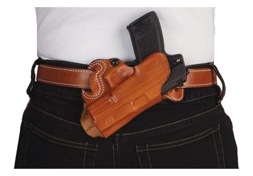 DESANTIS SMALL OF BACK HOLSTER RH OWB LEATHER COLT 1911 TAN