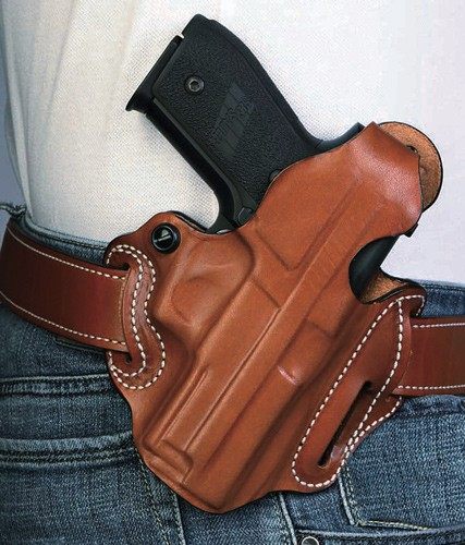 DeSantis Thumb Break Scabbard RH OWB Leather M P Shld 9 TAN