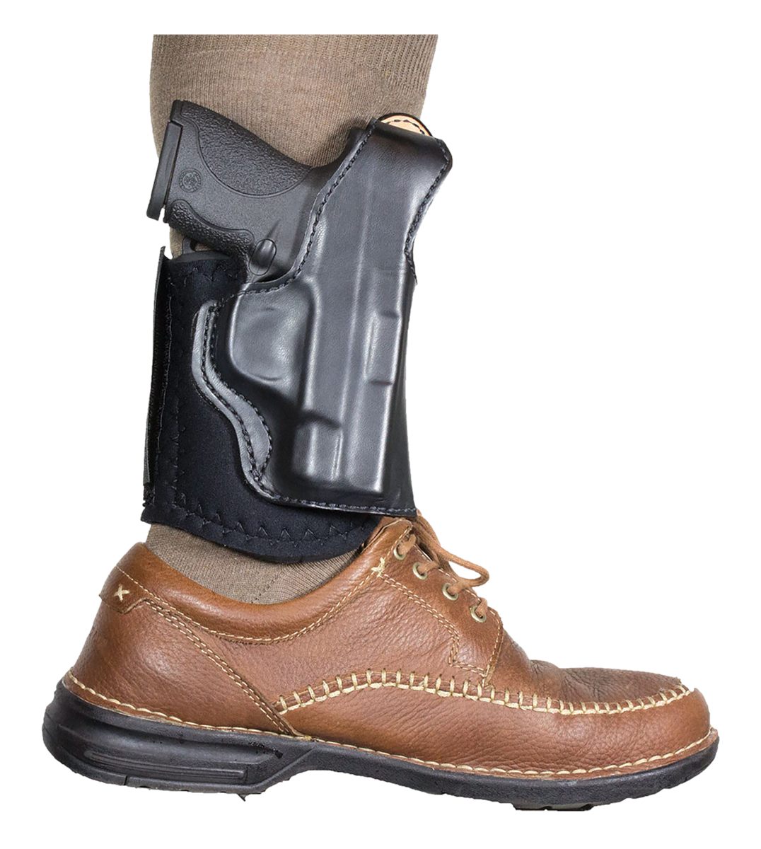 Desantis Gunhide 014PCX7Z0 Die Hard Rig Ankle Black Leather/Sheepskin Fits