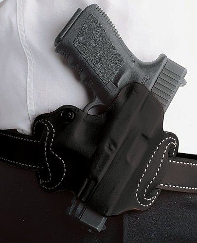Desantis Gunhide 086BA8BZ0 Mini Slide OWB Black Leather Belt Fits Glock 43/ view 2