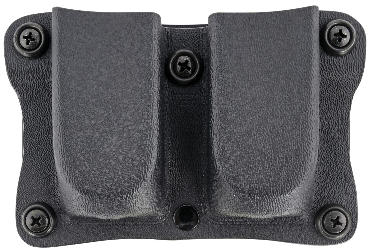 DeSantis Gunhide A87KJJJZ0 Quantico Double Mag Pouch OWB Black Kydex, Belt