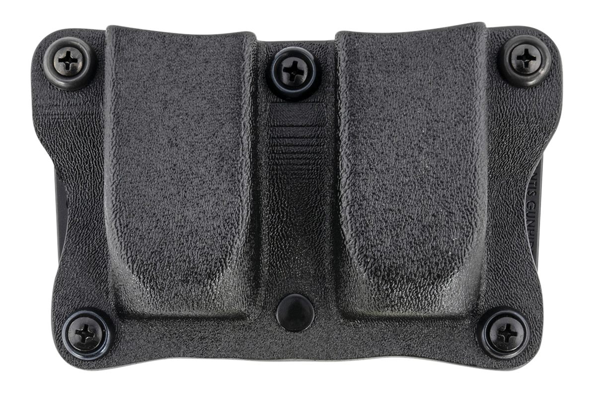 Desantis Gunhide A87KJKKZ0 Quantico Double Mag Pouch OWB Black Kydex, Belt
