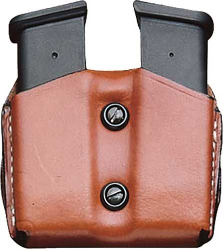 DESANTIS DOUBLE MAG POUCH OWB LEATHER SIG P365 TAN