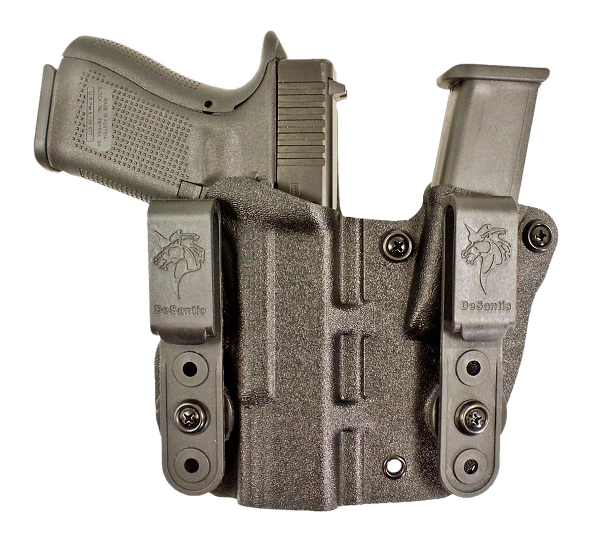 DeSantis Gunhide 160KA8BZ0 Hidden Truth Aiwb Black Kydex Belt Clip Fits Glo
