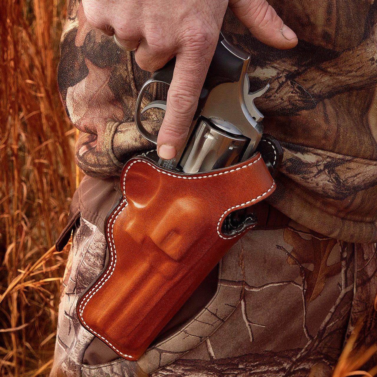 Desantis Gunhide 016TC5LZ0 Dual Angle Hunter OWB Tan Leather Belt Slide Fit