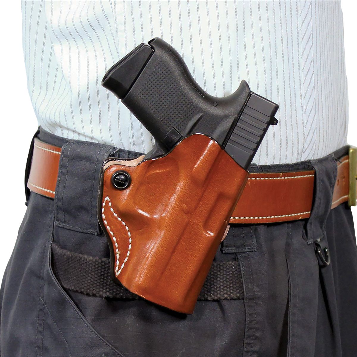 Desantis Gunhide 019TA9PZ0 Mini Scabbard OWB Tan Leather Belt Slide Fits Sp