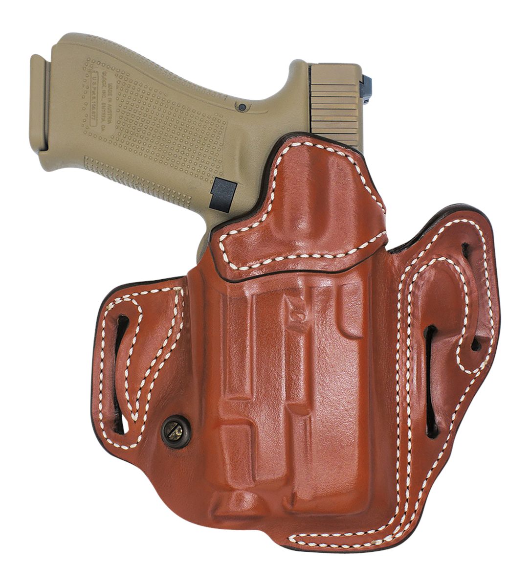 Desantis Gunhide 201TA6VZ0 Vengeance Scabbard OWB Tan Leather Fits Glock 19